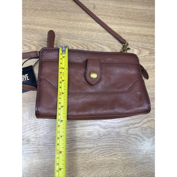 Frye Lucy Small Cognac Leather Crossbody Convertable Bag - Picture 9 of 9